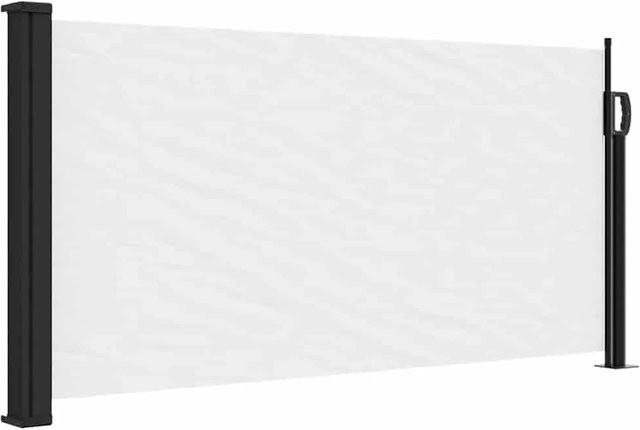 vidaXL Seitenmarkise ausziehbar Weiß, Höhe: 100 cm, Breite: 500 cm - Bild 1