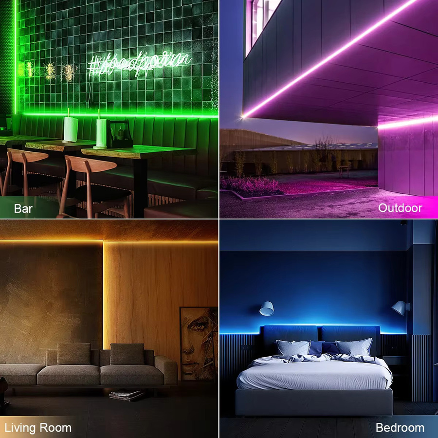 Lcamaw RGB LED Neon Flex Streifen mit Zigbee 3.0 Smart Controller, Tuya App-Steuerung, Silikagel-Verkapselung, Multicolour, DC12V - Bild 3