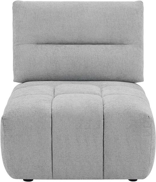 Vente-unique Sessel Apoliu mit gerader Rückenlehne in Hellgrau, Breite: 86 cm - Bild 1