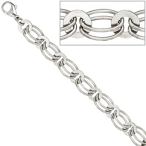 Colfem Armband 925 Sterling Silber, rhodiniert, 19 cm, Unisex - Bild 1