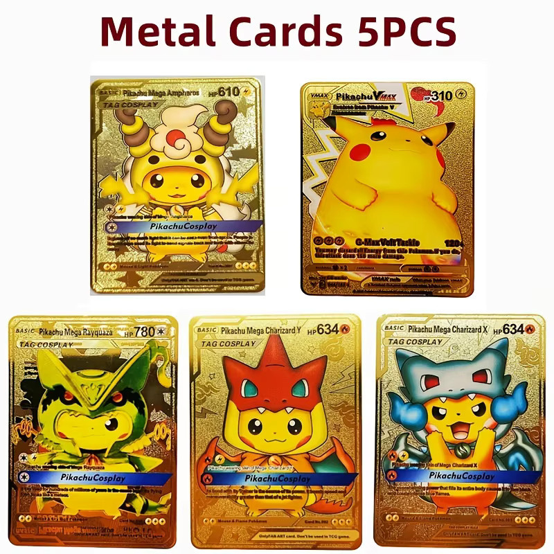 TAKARA TOMY Pokémon Metall-Sammelkarten, Englische Anime-Figuren - Bild 3