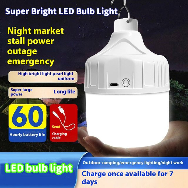 ESMARTER USB-aufladbare LED-Notbeleuchtung in Weiß für Camping und Outdoor - Bild 1