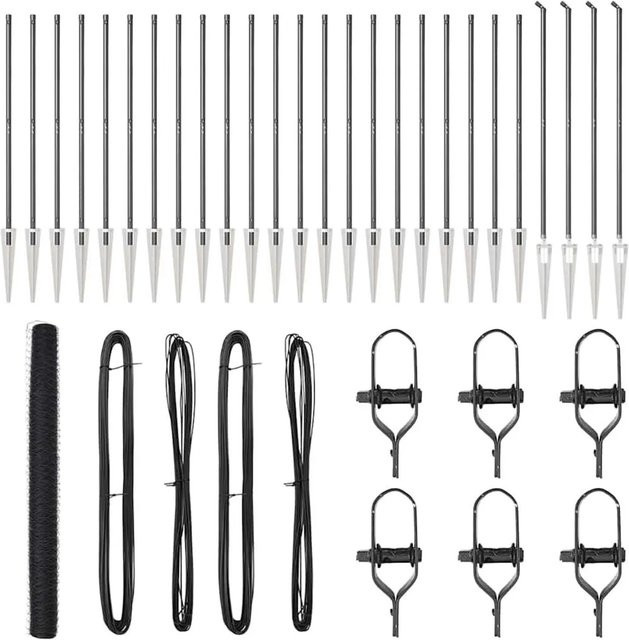 vidaXL Zaunpfosten aus Stahl und PVC in Grau, Höhe: 150 cm, Breite: 53 cm, Tiefe: 3,2 cm - Bild 1