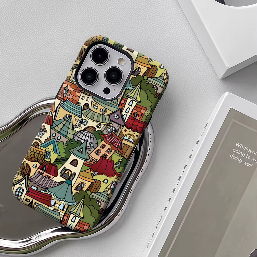 Fairy Town Robuste Magnetische Handyhülle für iPhone 17 16 15 14 13 Pro Max Plus in Multicolour - Bild 5