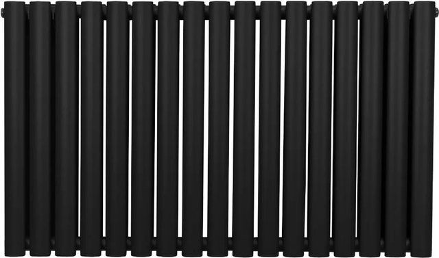 Monstershop Oval Röhrenheizkörper aus Stahl in Schwarz, Höhe: 102 cm, Breite: 60 cm - Bild 1