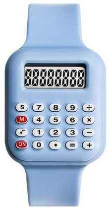Armbanduhr Digitaluhr, Taschenrechner, Silikon, Blau, Kinder - Bild 1