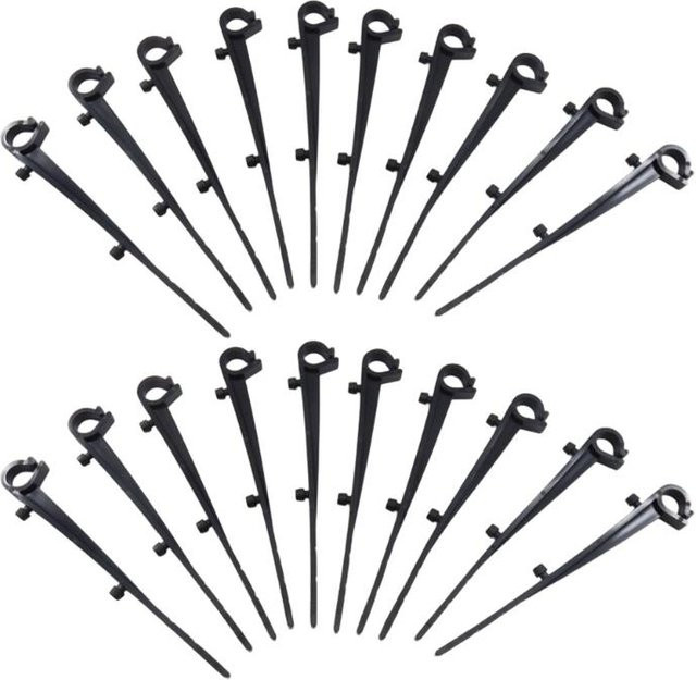 20 Stück Vainlla Souffle Dachrinnen-Schutzgitter Clips aus schwarzem Kunststoff zur Befestigung von Laubschutz und Dachrinnenbürsten - Bild 1