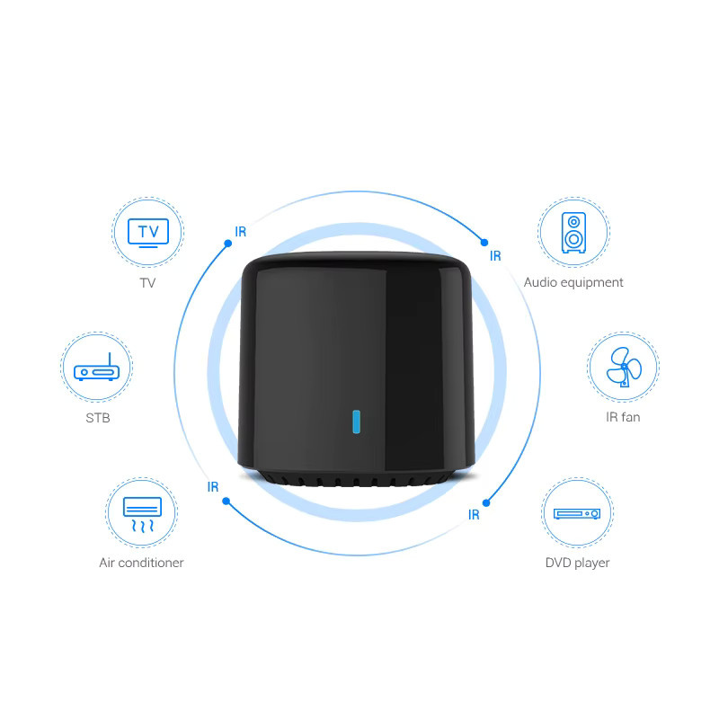 Broadlink RM4C mini Universal Wifi IR Fernbedienung in Schwarz, kompatibel mit Alexa und Google Assistant - Bild 3