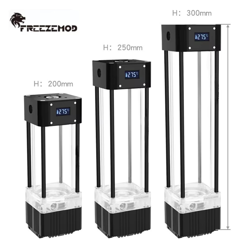 FREEZEMOD AIO-Pumpe und Reservoir mit Temperaturanzeige in Silber für PC-Wasserkühlsysteme - Bild 2