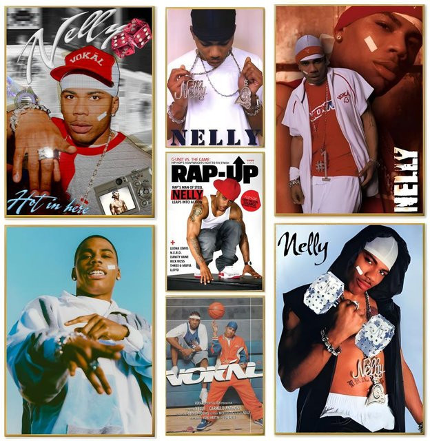 USLegendRap N-Nelly Poster Wandkunstdruck in Weiss und Multicolour, Rechteckiges Papierposter für deine Wanddekoration - Bild 1