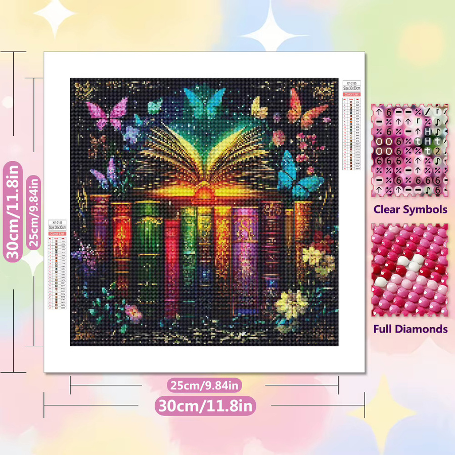 EverShine 5D-Diamant-Malbuch, Schmetterling, Natur, DIY-Mosaik - Bild 1
