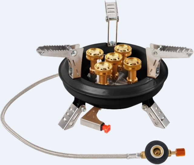 BRS BRS-201A Tragbarer Camping-Gasherd mit 16000 W Hochdruck-Propan-Butan-Gasbrenner und Piezo-Zündung für Outdoor und Notfälle - Bild 1