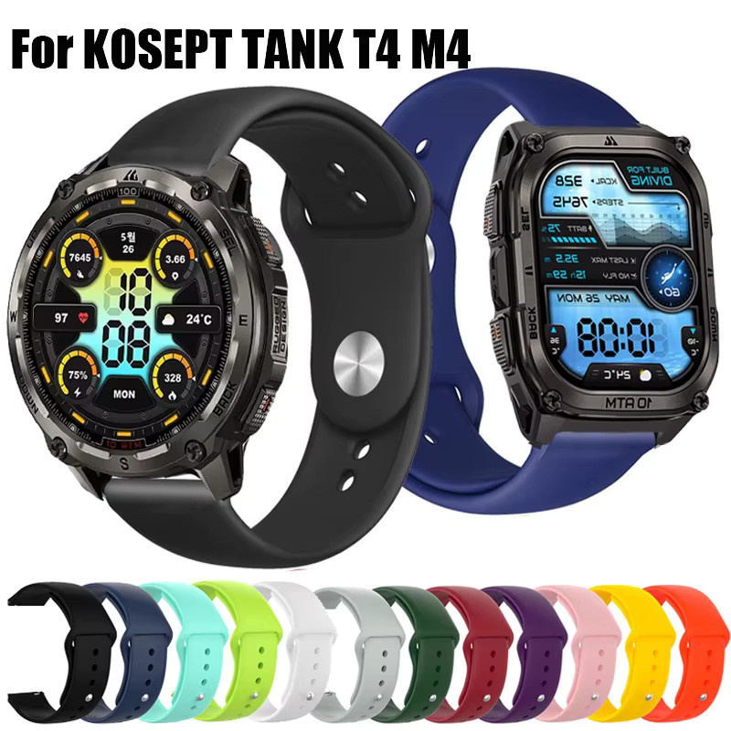 KOSPET Uhrenarmband Silikon, 22 mm, Schwarz - Bild 5