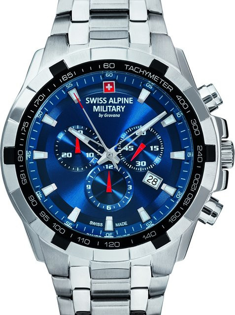 Swiss Alpine Military Chronograph, Quarz, Edelstahl, 46 mm, Herren - Bild 1