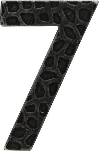 ALPERTEC Hausnummer 7 aus Eisen in Schwarz, B/T/H: 11,7 x 17 x 1,8 cm - Bild 1