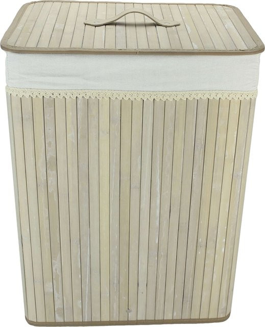 HTI-Line Wäschekorb Maisie aus Naturfasern in Beige und Braun mit herausnehmbarem und klappbarem Einsatz - Bild 1