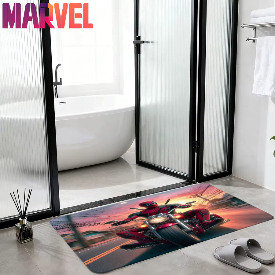 MARVEL Deadpool Badematte mit rutschfester Rückseite, Mehrfarbig, B/T: 60 x 40 cm - Bild 5