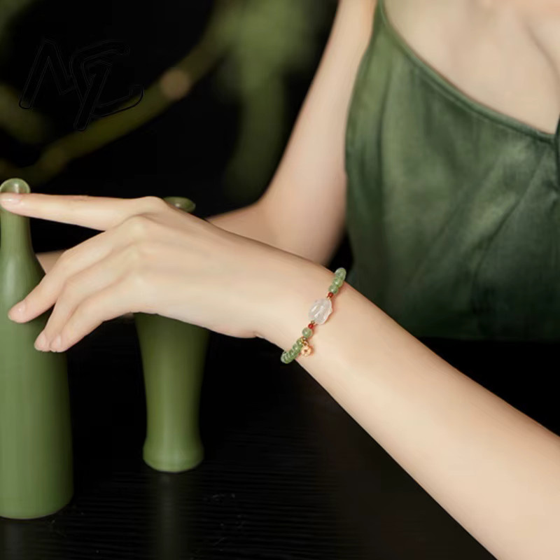 MC Armband, Hotan Jade, Mondhasen-Erdnussperlen, Damen - Bild 3