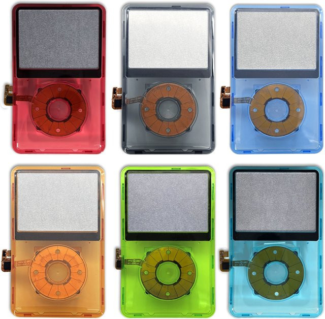 Bunte transparente Frontplatte für Apple iPod Classic 6. und 7. Generation mit Click Wheel und Tasten, passend für 80/120/160 GB Modelle A1238 - Bild 1