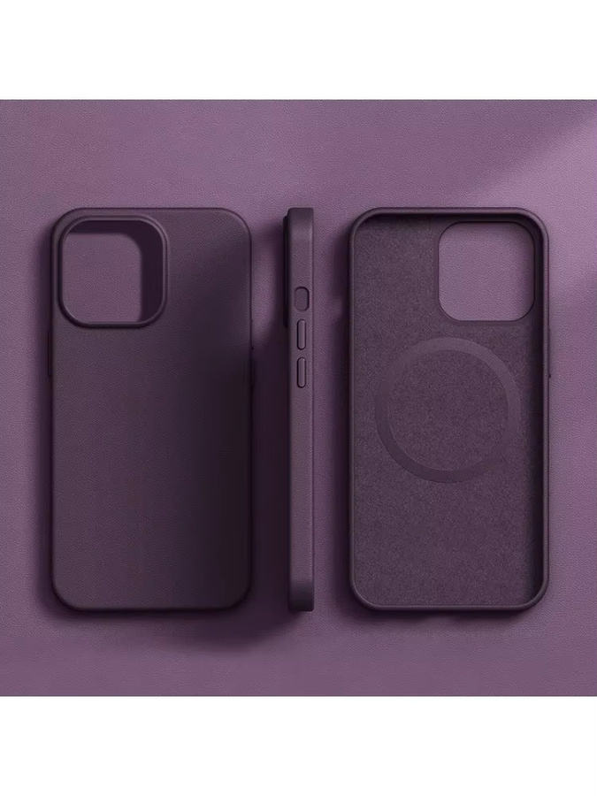Apple Original Lederhülle mit MagSafe für iPhone 16, 15, 14, 13 Pro Max und Air in Schwarz - Bild 4