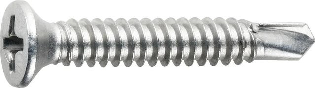 Sfs SP3 38 Fensterbohrschraube aus Stahl in Silber mit Phillips PH 2, Durchmesser: 3,9 mm, Länge: 45 mm - Bild 1