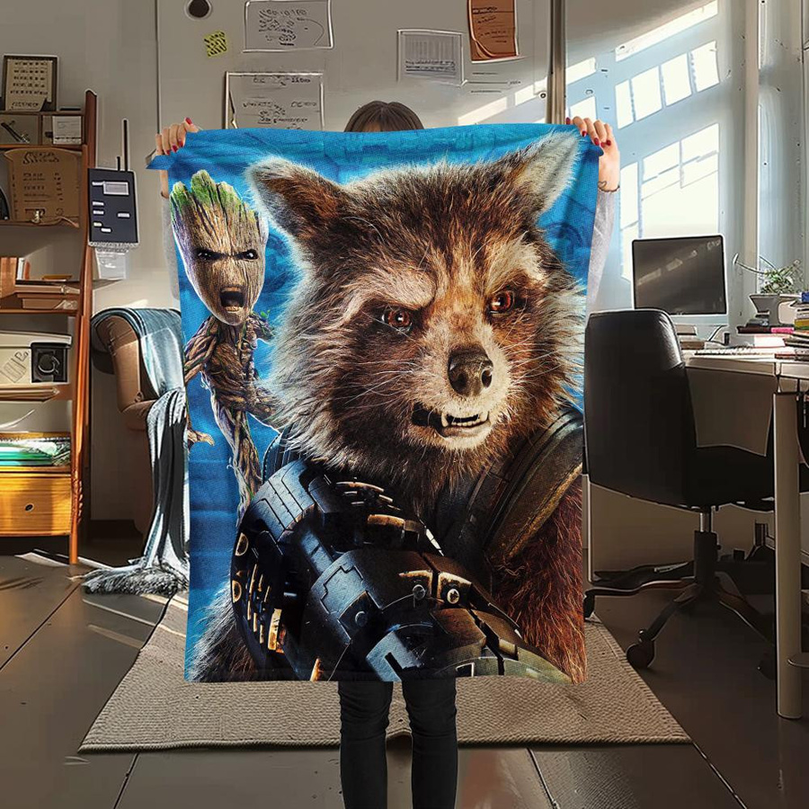 Flanellblanke mit Groot-Print in Multicolor, B/B: 150 x 200 cm - Bild 3