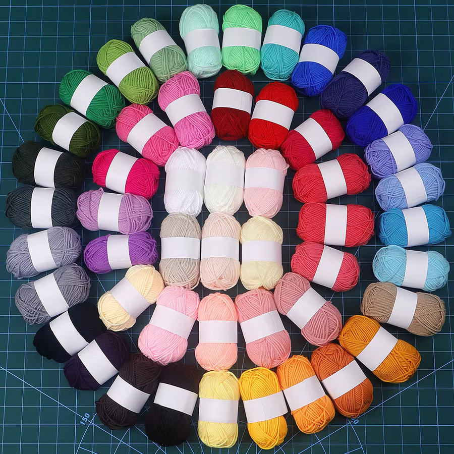 50er Set QJH Handarbeitsgarne in Multicolour für Handstricken und Häkeln, 25g pro Stück - Bild 4