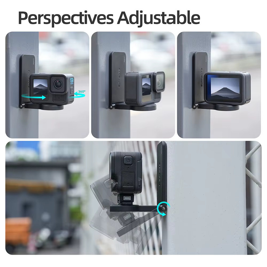 ZNTCH Magnetische Desktop-Halterung in Schwarz für DJI Osmo 360, Insta360 Go Ultra X4 X5 und DJI Pocket 3/Action 5 - Bild 2