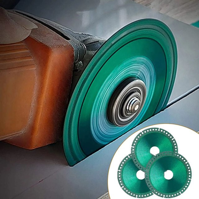 SHENGMEIYU Multifunktionale Trennscheibe für Winkelgrinder, Ultra-dünnes Sägeblatt für Keramik, Fliesen und Glas, Durchmesser: 100 mm, Farbe: Grün - Bild 1