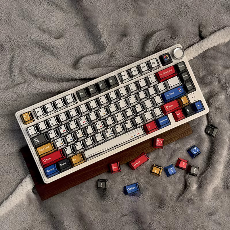 PBT-Tastenkappen im Comic-Stil mit Cherry Profile, 136 Tasten Set in Multicolour für mechanische Gaming-Tastaturen und Cherry MX Switches - Bild 5