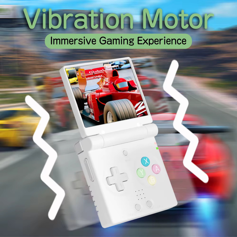 MIYOO Mini Flip Retro Handheld-Spielkonsole mit 2,8 Zoll IPS-Bildschirm in Gelb oder Weiß - Bild 3
