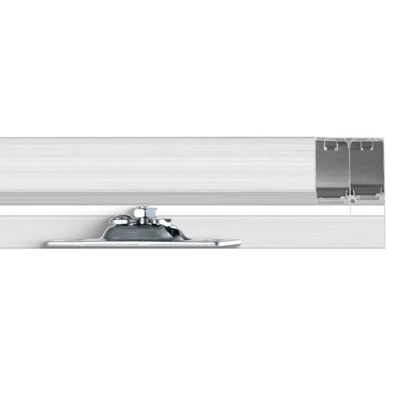 Buying Solutions MB Schiebetürbeschläge aus Aluminiumlegierung für 2-Türsysteme, Farbe: Silber, Länge: 152,4 cm - Bild 2