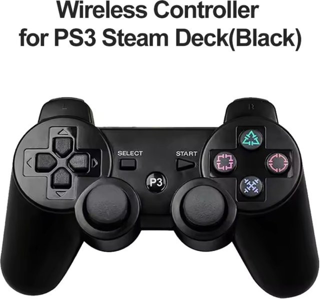 GUEN Bluetooth Wireless Controller für PlayStation in Schwarz mit Vibrationsfunktion - Bild 1