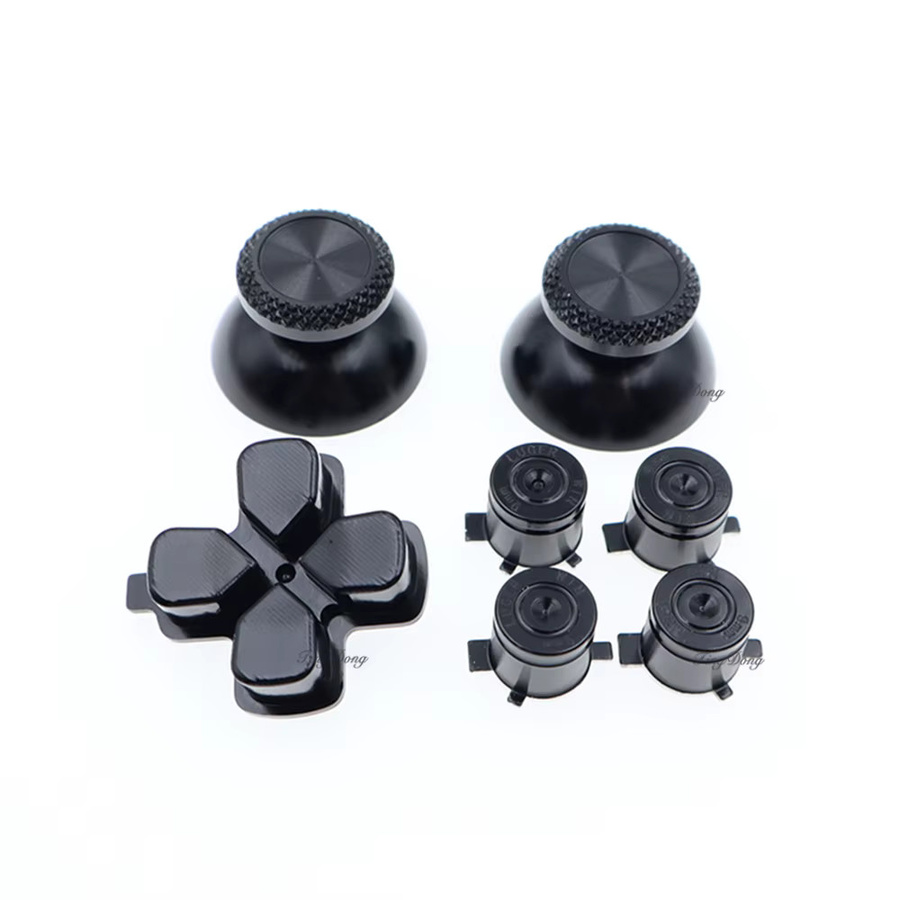 TingDong Aluminium Tasten Set für PS5 Controller mit Analog Grip, Action Bullet Tasten und D-Pad Tasten in Metall-Optik - Bild 2