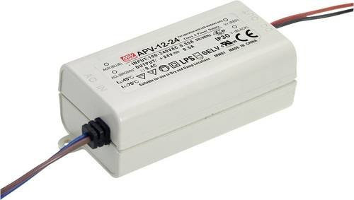 Mean Well APV-12-24 LED-Trafo Konstantspannung 12W 24V/DC Weiß - Bild 1