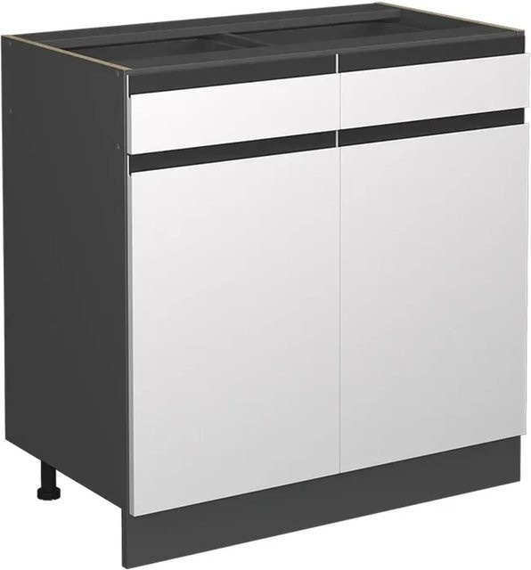 Vicco Küchenunterschrank R-Line J-Shape in Anthrazit und Weiß mit 80 cm Breite - Bild 2