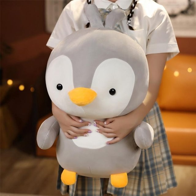 BC Pet Supplies Pinguin-Plüschtierpaar, Stofftier, Blau, 35cm - Bild 1