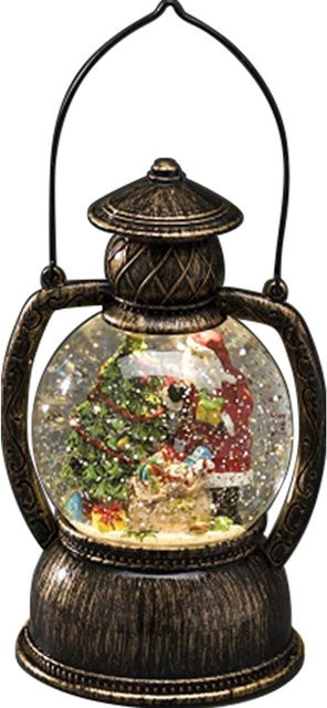 Konstsmide LED Kugellaterne Rund Warmweiß mit Weihnachtsmann in Antik-Optik - Bild 2
