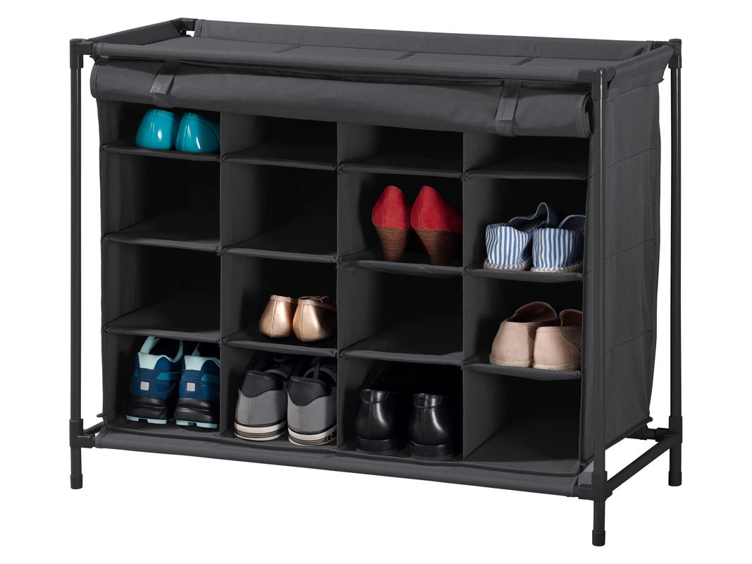 LIVARNO Schuhregal mit Rollladen aus Textil und Stahl für dein Wohnzimmer - Bild 2