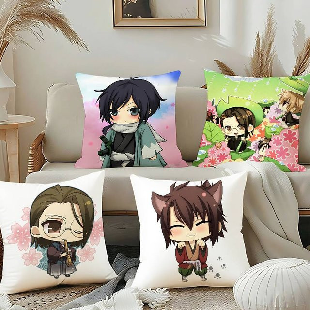 52TOYS Anime Hakuoki Kissenbezug aus Polyester mit Reißverschluss, B/T/H: 40 x 40 x 40 cm - Bild 1