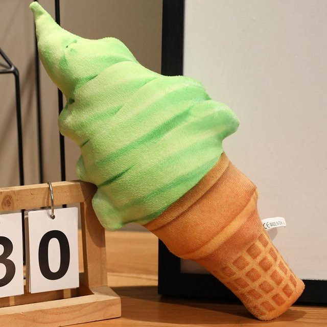 Yiran toy Eiscreme Plüschtier, Buntes Kegelförmiges Kissen, 20cm - Bild 1