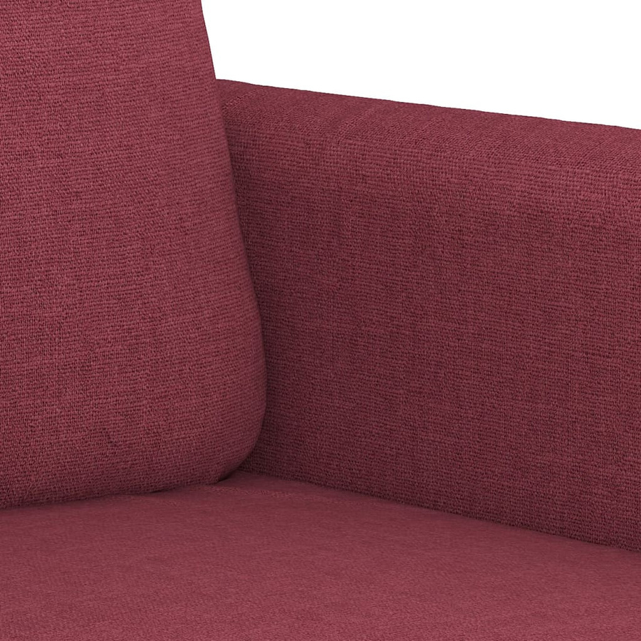 Vidaxl 2-Sitzer Sofa in Weinrot mit Stoffbezug und Metallrahmen, Breite: 120 cm - Bild 3
