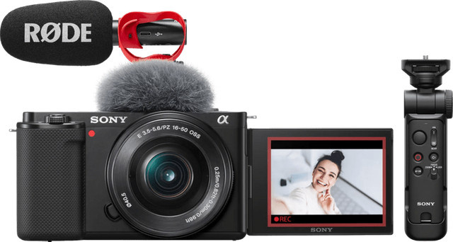 Sony ZV-E10 Vlog-Set Mirrorless Kamera mit APS-C Sensor in Schwarz - Bild 1