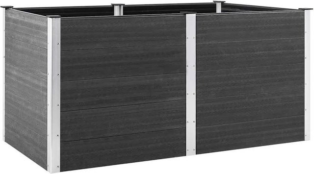 Furnicato Garten Hochbeet aus WPC und Stahl in Grau, B/T/H: 200 x 100 x 91 cm - Bild 1