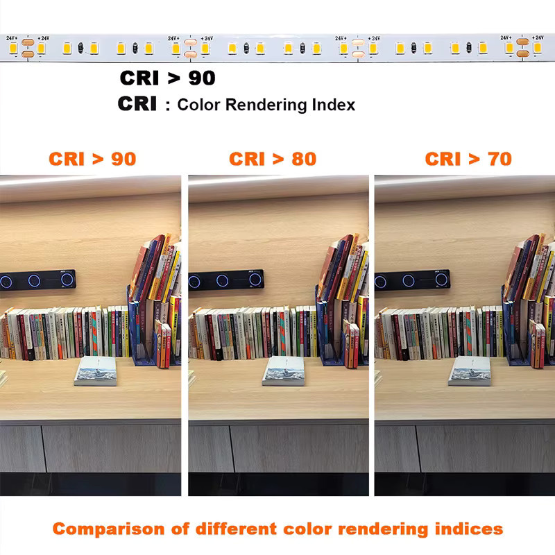 Dengsum LED-Streifen Weiß mit CRI90 Farbindex, flexible SMD Lichtleiste, schneidbar - Bild 2