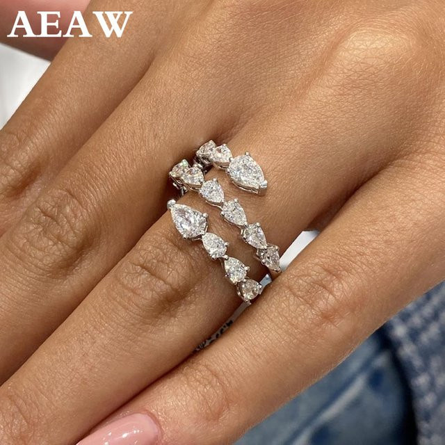 Rethyertp jewelry Ring-Set, 925 Silber, Bicolor, Diamant - Bild 1