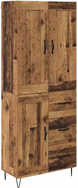 vidaXL Highboard Altholz in Braun mit Türen und Schubladen, B/T/H: 69,5 x 34 x 180 cm - Bild 1
