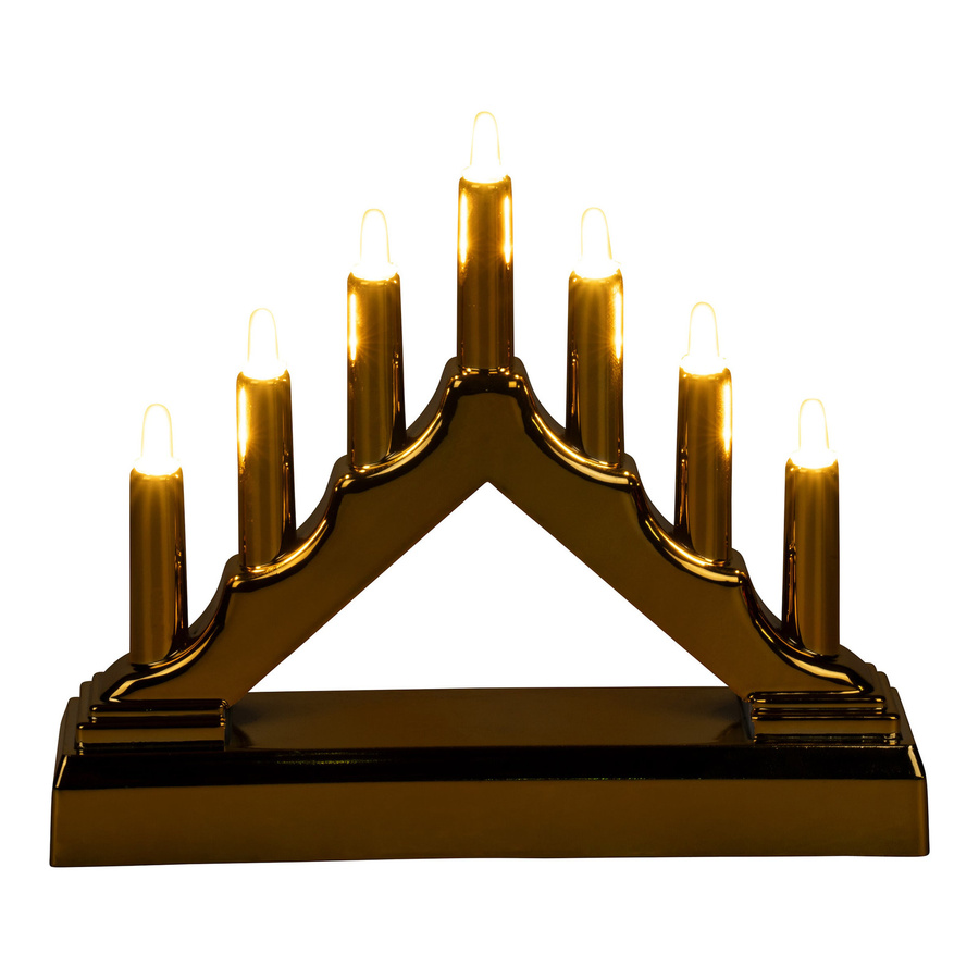 LED-Schwibbogen von Viva Domo in Gold für die Weihnachtsdekoration - Bild 2