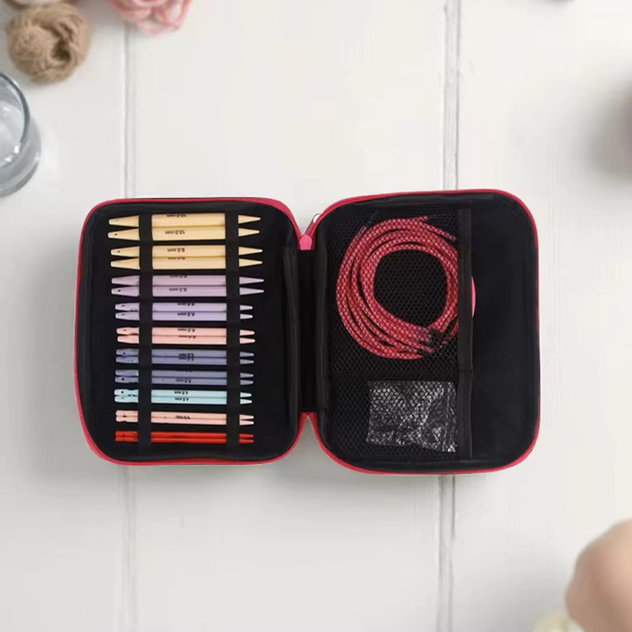 QJH Stricknadel-Set mit austauschbaren Rundstrickenadeln und Häkelnadeln in Multicolour - Bild 2