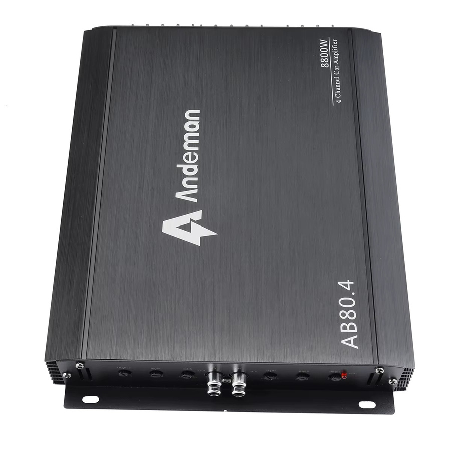 Andeman 4-Kanal 12V Auto-Leistungsverstärker Digital Stereo Surround Passiver Subwoofer Audio-Player in Schwarz - Bild 2